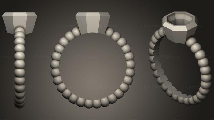 Ювелирные перстни и кольца (Шаровое кольцо 559, JVLRP_0289) 3D модель для ЧПУ станка